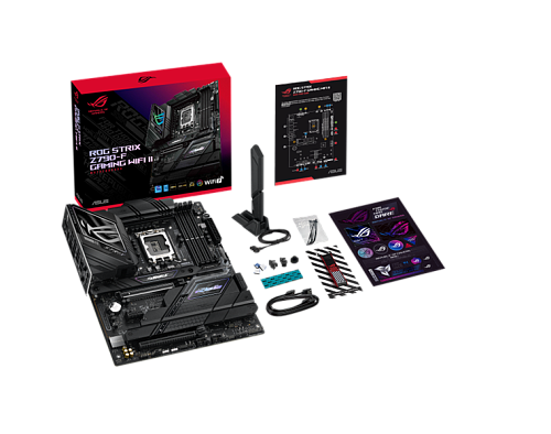 ASUS ROG STRIX Z790-F GAMING WIFI II, LGA1700, Z790, 4*DDR5, 4*SATA, 5*M.2, 6*USB 3.2, 6*USB 2.0, Type-C, 2*PCIx16, 1*PCIx1, DP+HDMI, ATX; 90MB1FM0-M0