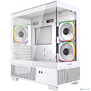 Powercase Vision Micro M3W, Tempered Glass, 3x 120mm ARGB PWM Fan, белый, mATX (CVMMW-A3)