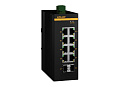 Неуправляемый коммутатор c 2 слотами 100Base-X SFP , 8 портами 10/100/1000Base-T(X) (разъем RJ45), два входа питания 18-30 В перем. или 12-48 В пост