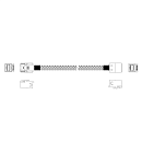 Кабель Miradeed MD-6715027, HDmSAS SFF8643 -to- HDmSAS SFF8643 , SAS 3.0 (12G), 85 Ohm, 100cm